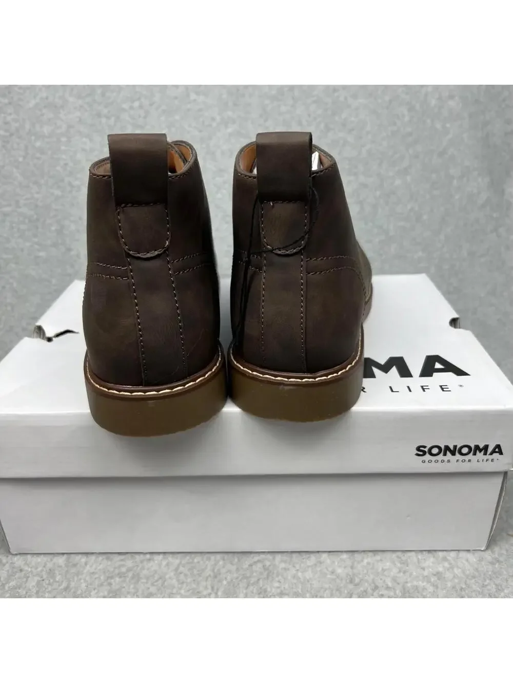 Sonoma Faux leather Chukka Mens Ankle Boots 11.5 Neutral Classic
